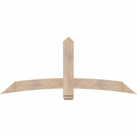 Ekena Millwork Bellingham Smooth Timber Gable Bracket, Douglas Fir, 72"W x 30"H x 1 1/2"D x 5 1/2"F, 10/12 Pitch GBW072X30X0206BEL00SDF